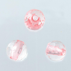 ファイニエ　ビーズ　6mm　透明　ピンク　丸　ファセットカット　1000個　手芸　アクセサリー　パーツ　BD2936 2枚目の画像