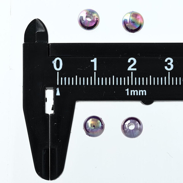 ファイニエ　ビーズ　6mm　紫　丸　1000個　オーロラ　パープル　手芸　アクセサリー　ハンドメイド　BD2943 4枚目の画像