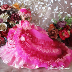 soldベルサイユの薔薇 ブリリアントローズの可憐で流麗なロングトレーンドールドレス 4枚目の画像
