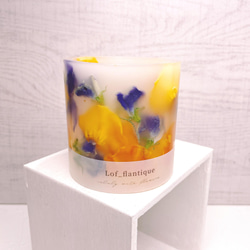 Botanical flower candle(ローズ&スイートピー) LEDティーライトキャンドル付き 全品送料無料 3枚目の画像