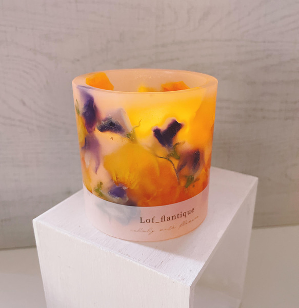 Botanical flower candle(ローズ&スイートピー) LEDティーライトキャンドル付き 全品送料無料 5枚目の画像