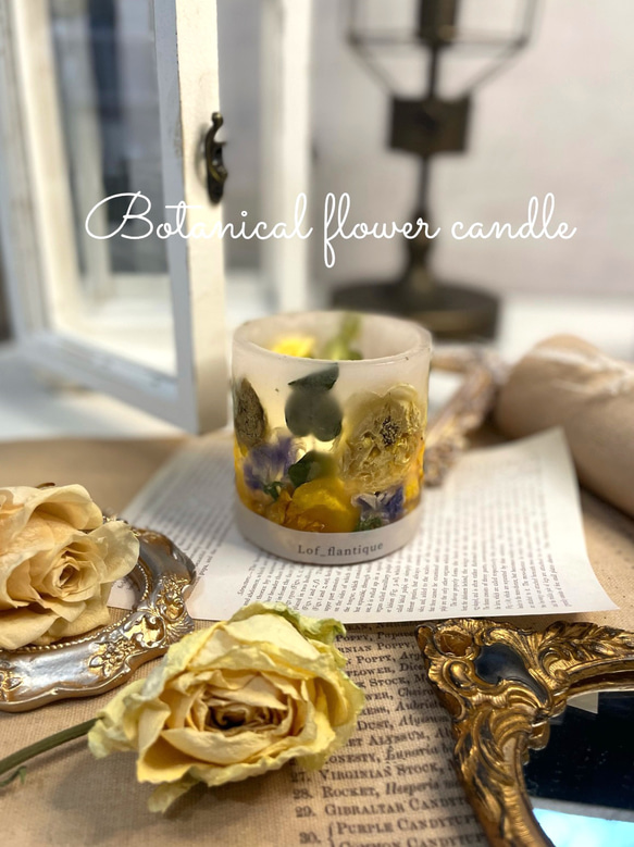 Botanical flower candle(ローズ) LEDティーライトキャンドル付き 全品送料無料 1枚目の画像