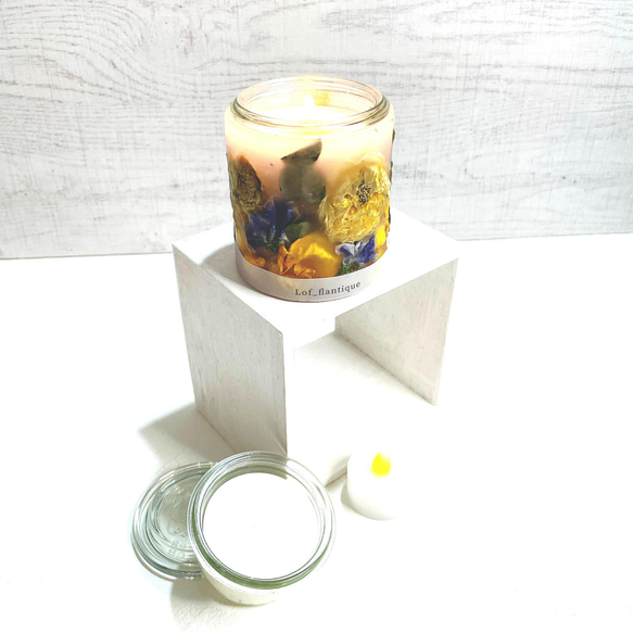 Botanical flower candle(ローズ) LEDティーライトキャンドル付き 全品送料無料 3枚目の画像