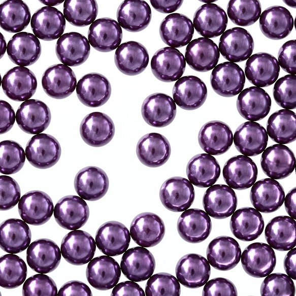 ファイニエ　パールビーズ　6mm　プラ製　丸　1000個　紫　パープル　穴なし　手芸　アクセサリー　パーツ　BD2967 1枚目の画像