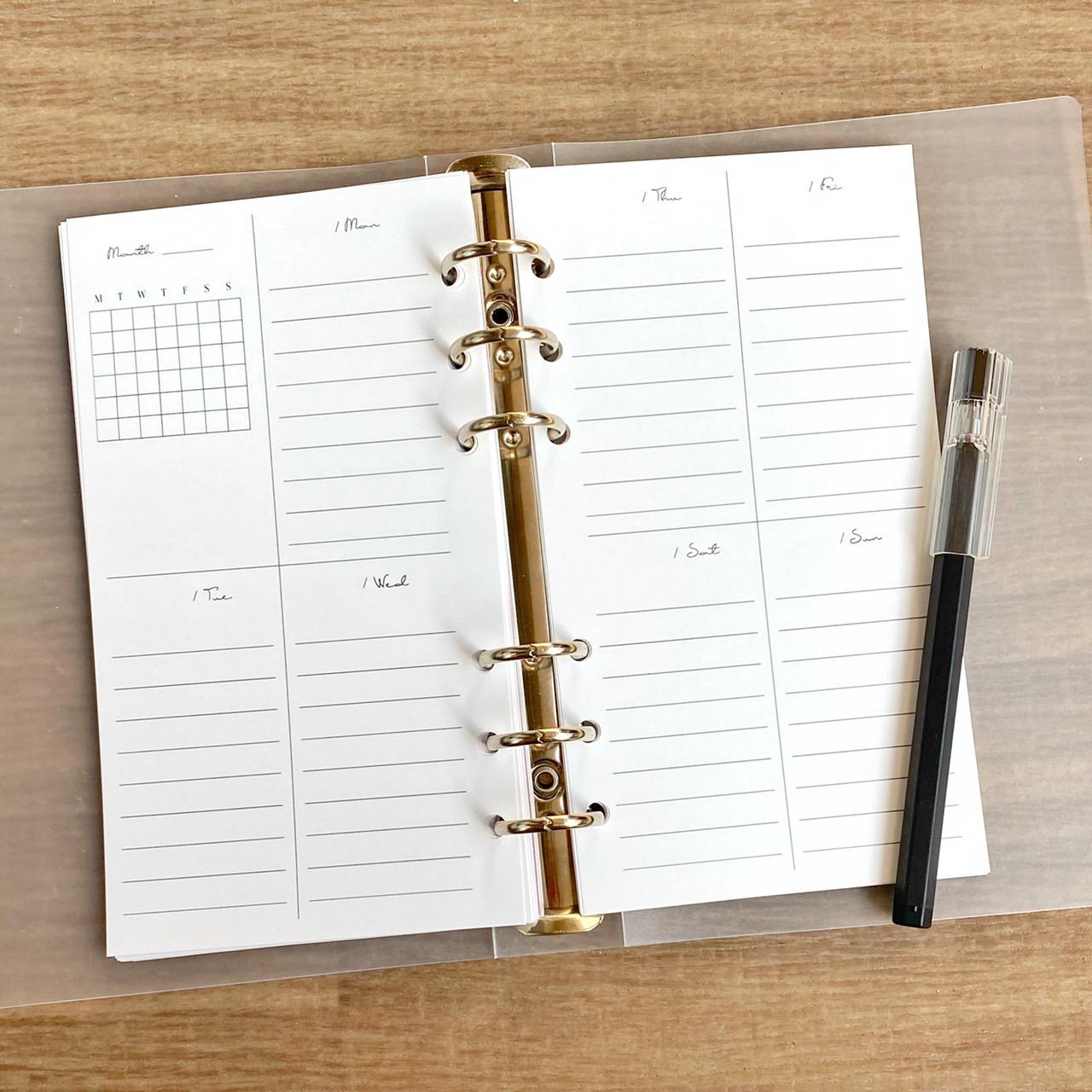 バイブルサイズ リング 手帳用 リフィル 「エリーフィル☆」オーダー