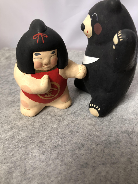 金太郎と熊の相撲 2枚目の画像