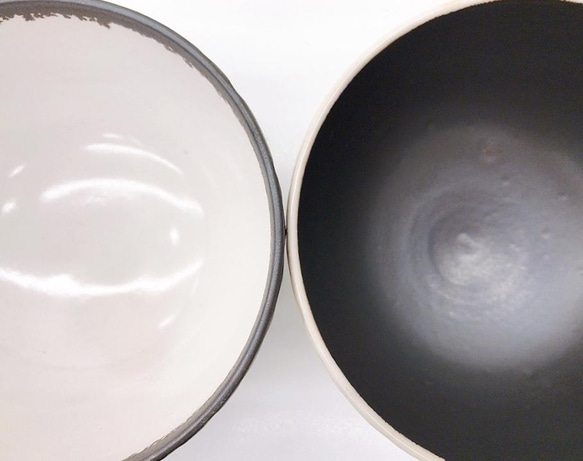 【清水焼】モノクロ飯碗（黒） 7枚目の画像