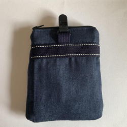 デニム星タブレットバッグ　&  痛くない移動ポケット1クリップ　セット　　(受注品) 5枚目の画像