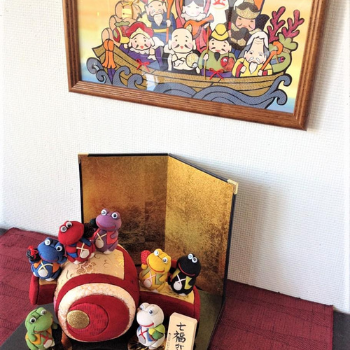 木目込人小槌ガラスケース付き