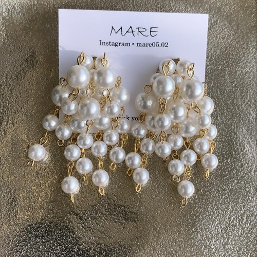 パールじゃらじゃらピアス／イヤリング ピアス（その他） MARE 通販