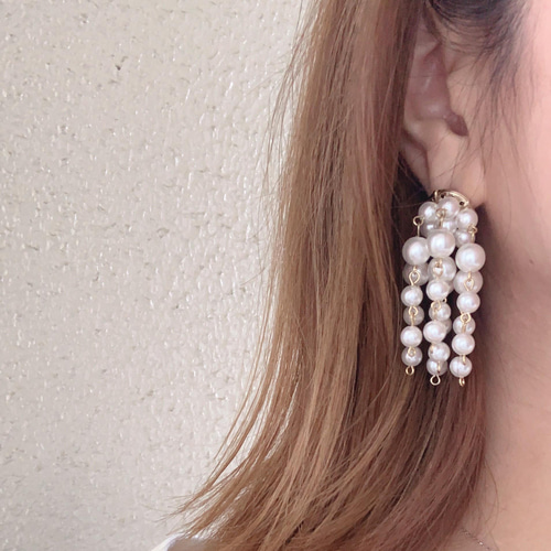 パールじゃらじゃらピアス／イヤリング ピアス（その他） MARE 通販
