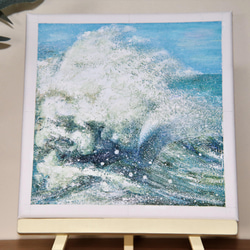 夏が終わる／アクリル画 キャンバス 原画 S0号 玉ボケ 光の海