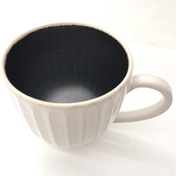 【清水焼】モノクロマグカップ（白） 2枚目の画像