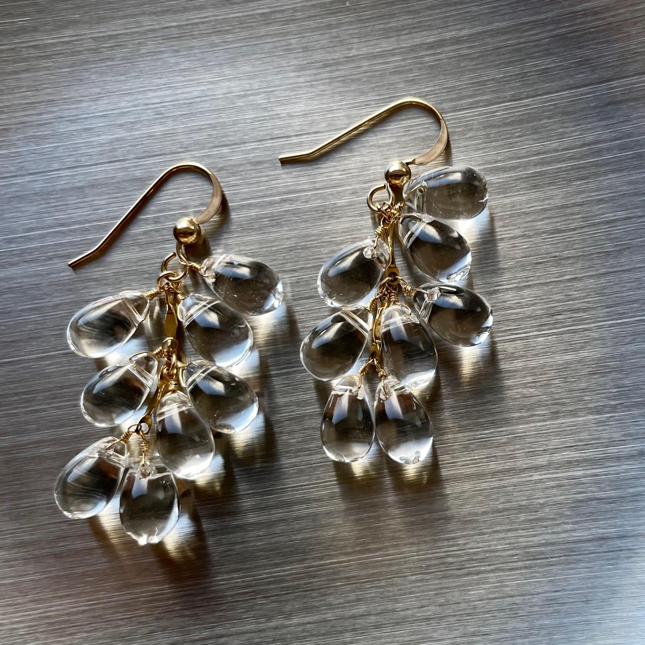 14kgf クリスタルクォーツ - Crystal Quartz Pierce / Earring