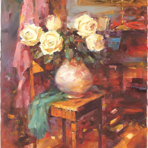 絵画（油絵）美術品 油彩 静物画 職人手作り 貴重美術 絵画 ww