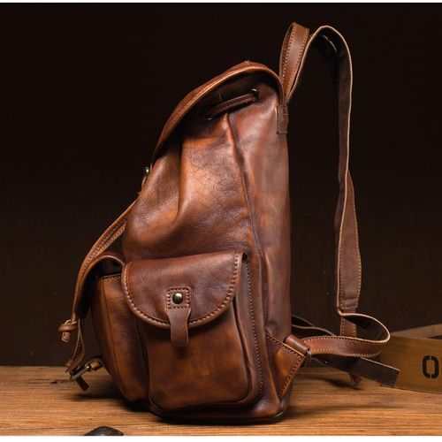 本革バックパック 植物タンニン鞣し牛革大容量リュック リュック