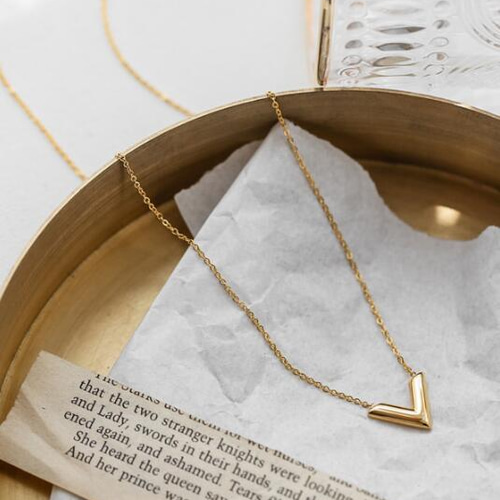 送料無料 v字 ネックレス 316l v ネックレス モチーフ サージカル