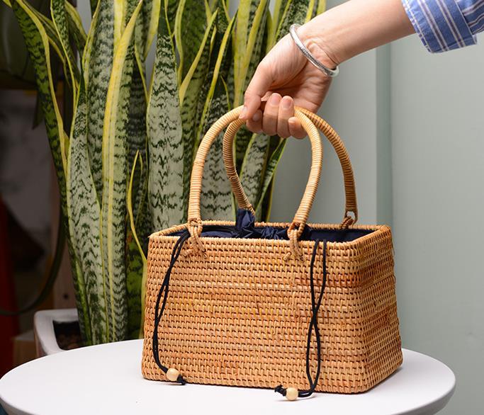 手編み かごバッグ Handed By かごバッグ MOTIF M 手編みかごバッグ カゴバッグ