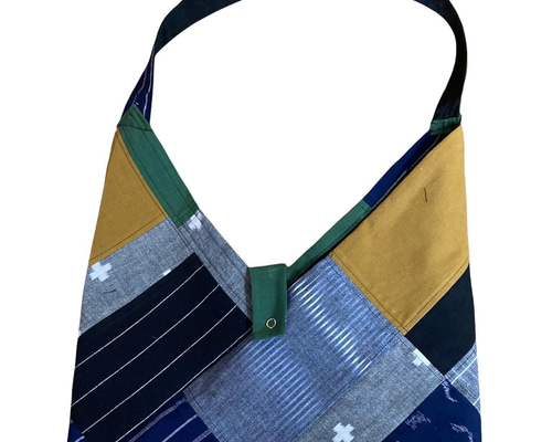 久留米絣のパッチワーク あずま袋のショルダー ショルダーバッグ