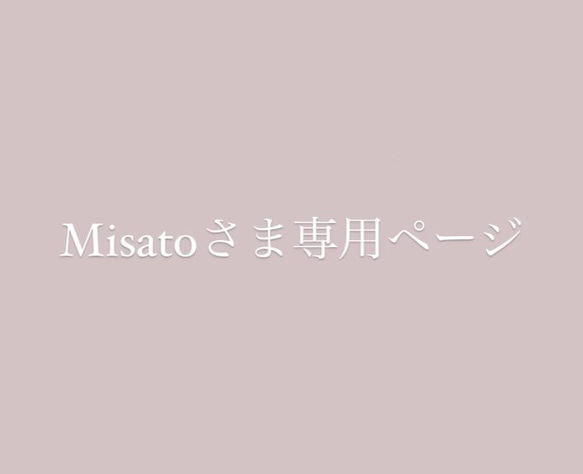 Misatoさま専用ページ 1枚目の画像