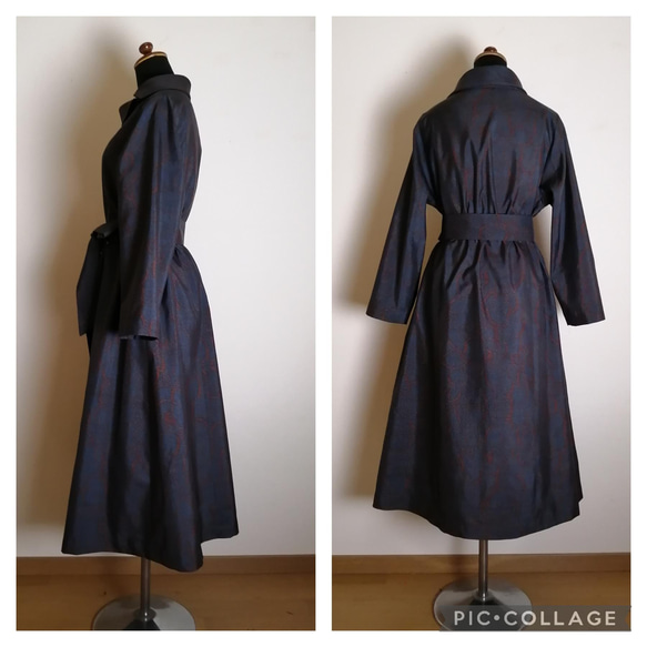 着物リメイク　ワンピース　ハンドメイド 