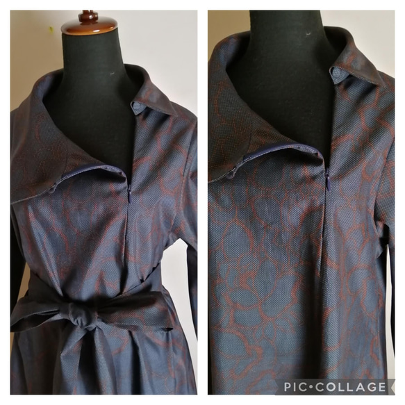 着物リメイク　ワンピース　ハンドメイド 