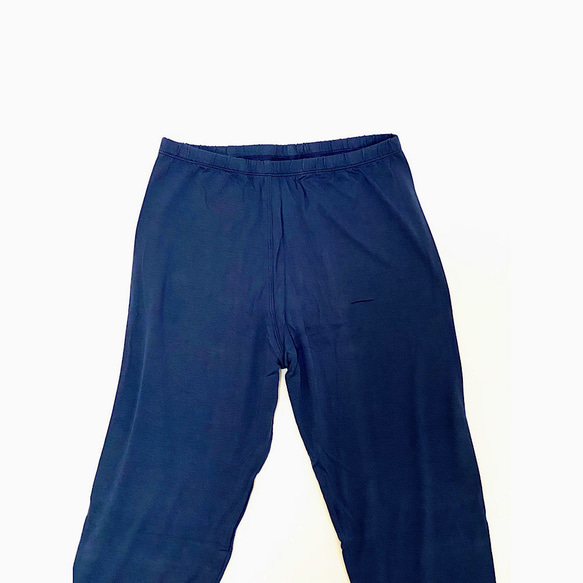方便攜帶又柔軟❤靈活❤彈性腰部彈性緊身褲：穿著舒適褲店推薦（一碼適合所有人）海軍藍 第2張的照片