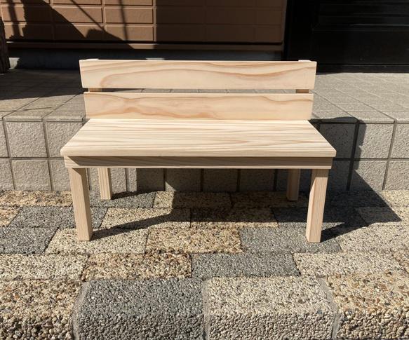 木製ベンチ《シンプルなベンチ》ガーデニング　ペット撮影　木製雑貨 8枚目の画像