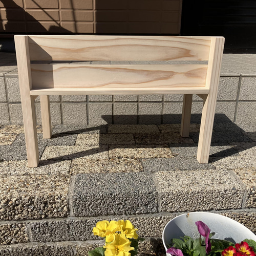 木製ベンチ《シンプルなベンチ》ガーデニング ペット撮影 木製