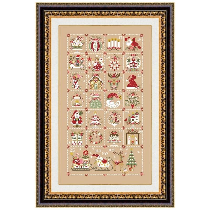 【初売り】 ハンドメイド　クロスステッチ完成品　クリスマスカレンダー その他
