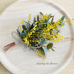 ミモザのスワッグ -cream- スワッグ 花工房 champ de fleure 通販
