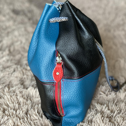 【専用出品】ハンドメイド レザー 巾着袋 期間限定SALE】50%off ノベルティ付き 本革 たつのレザー オール