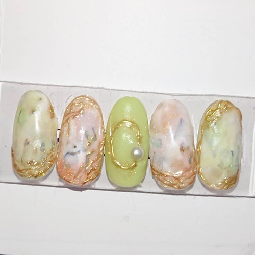 1日で作成】サイズオーダー ネイルチップ 付け爪 ニュアンス