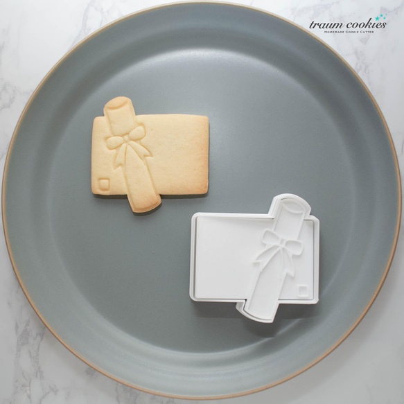 卒業証書のクッキー型（クッキースタンプ付き） クッキー型  