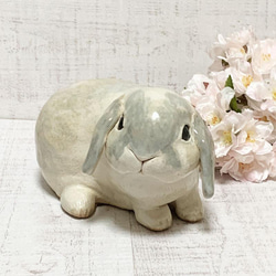 陶うさぎ人形-3 1枚目の画像