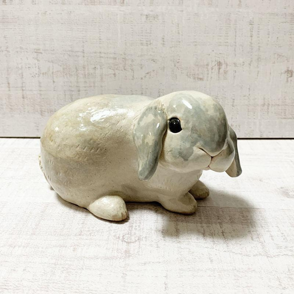 陶うさぎ人形-3 2枚目の画像