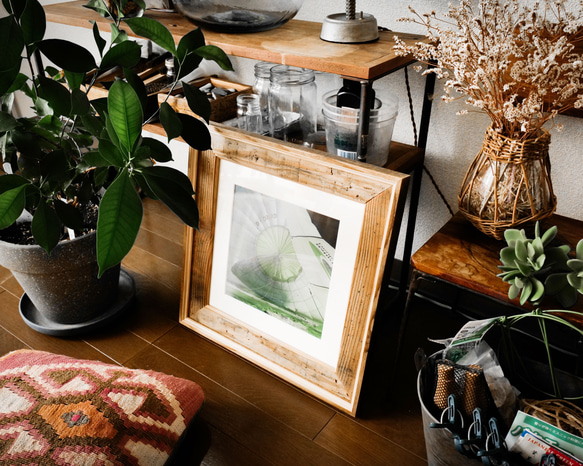 受注製作｜ウッドフレーム／レコード】パレット材の再利用｜古材