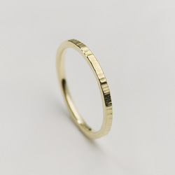 縦槌目 真鍮フラットリング 1.5mm幅 VERTICAL｜BRASS RING｜699 4枚目の画像