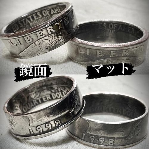 【ペアオーダー】quarter dollar coin ring 25セント