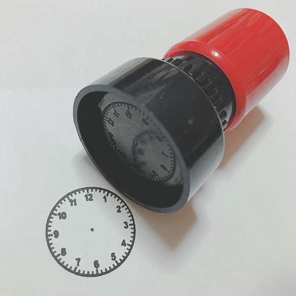 【定形外郵便即発送】時計 スタンプ 時計型 インク内蔵 シャチハタ 子供 勉強 学習 知育 スケジュール管理 7枚目の画像