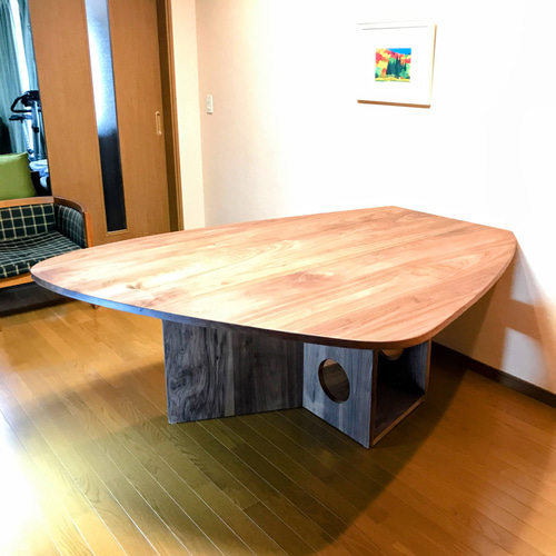 広葉樹175x135cm 無垢材変形テーブル(M21type) ダイニング 広葉樹175x135cm 無垢材変形テーブル(M21type) ダイニング