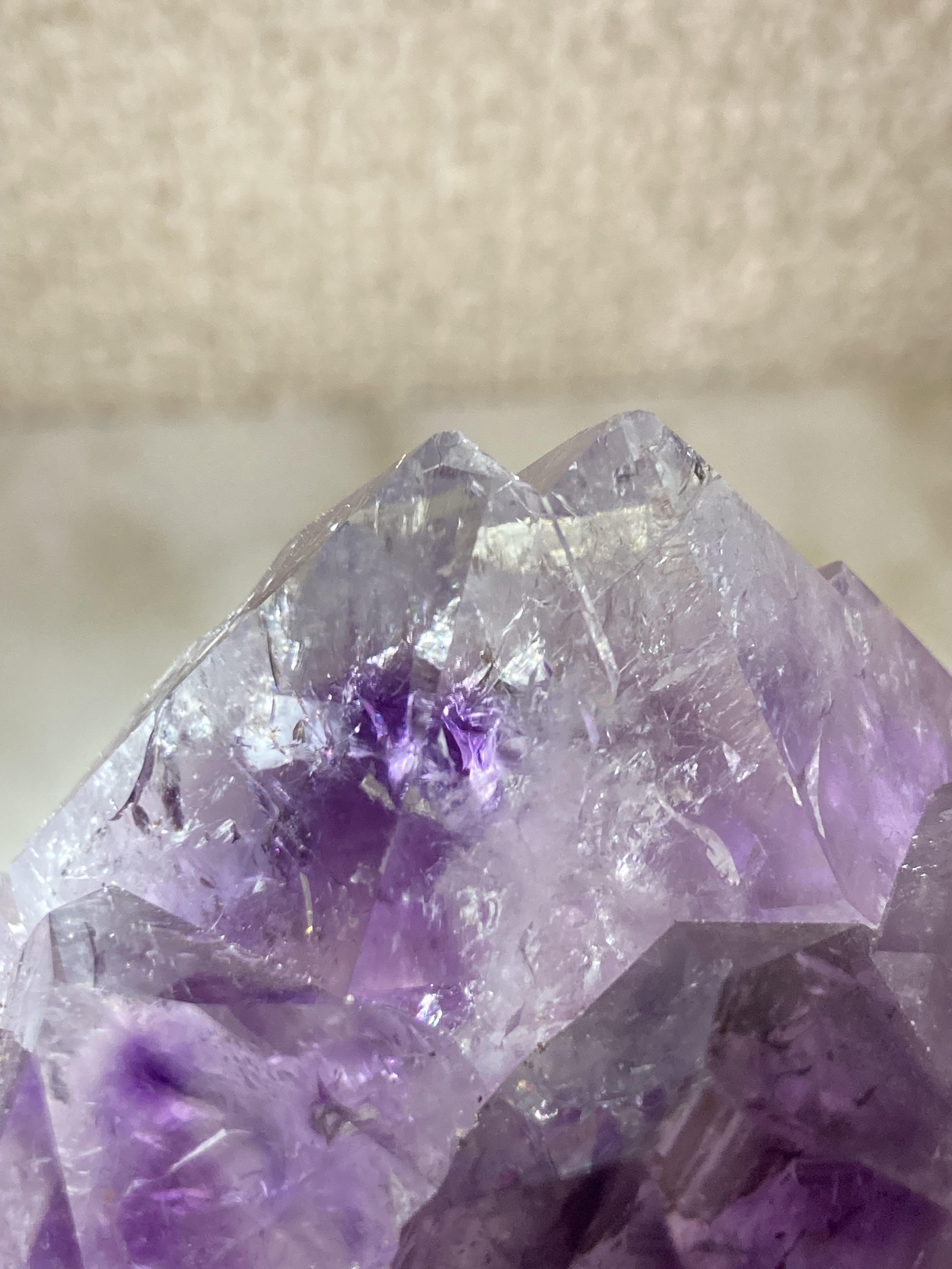 愛の守護石✨レインボー　ゲーサイト内包　アメジスト　クラスター