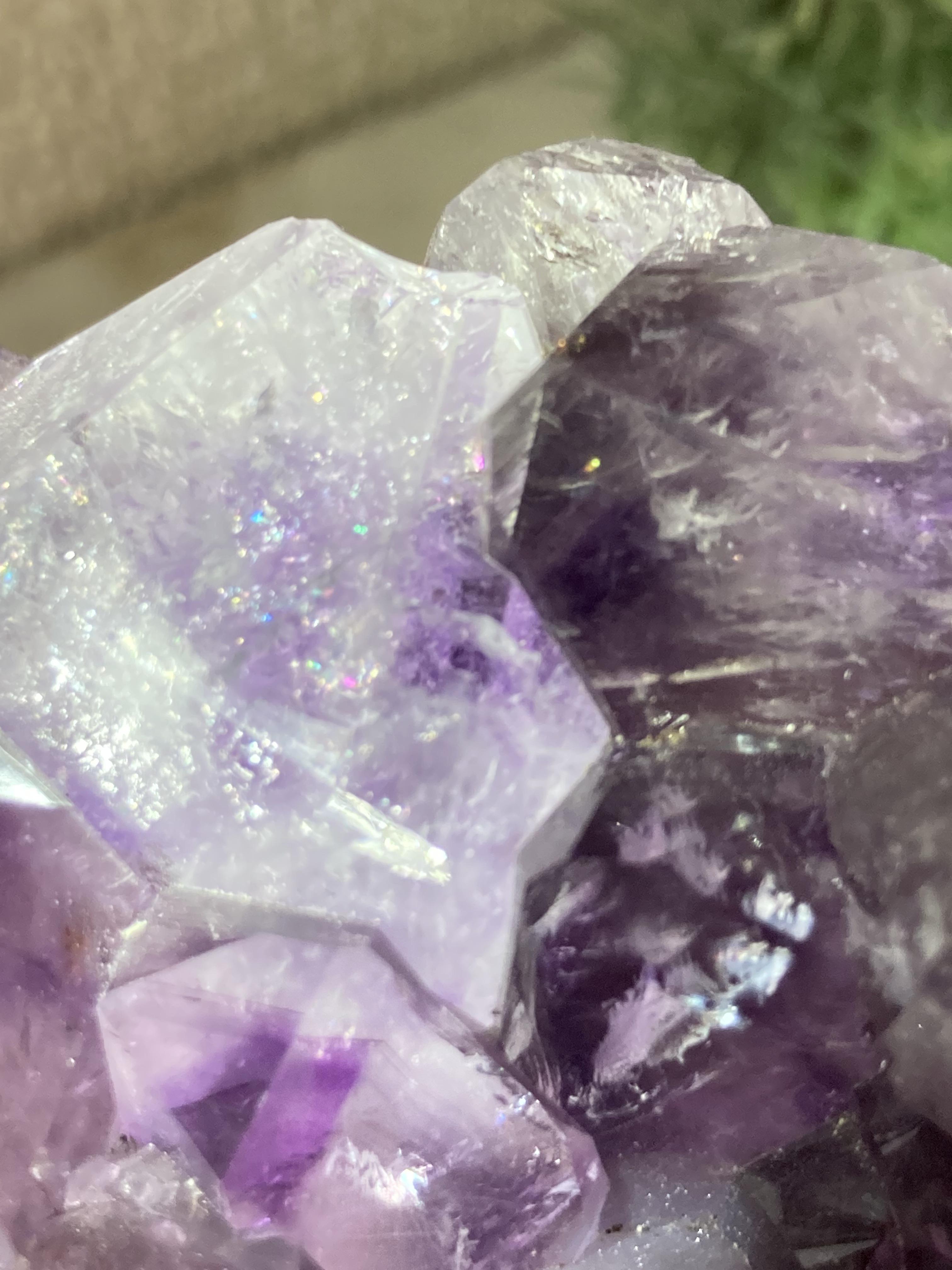 愛の守護石✨レインボー　ゲーサイト内包　アメジスト　クラスター