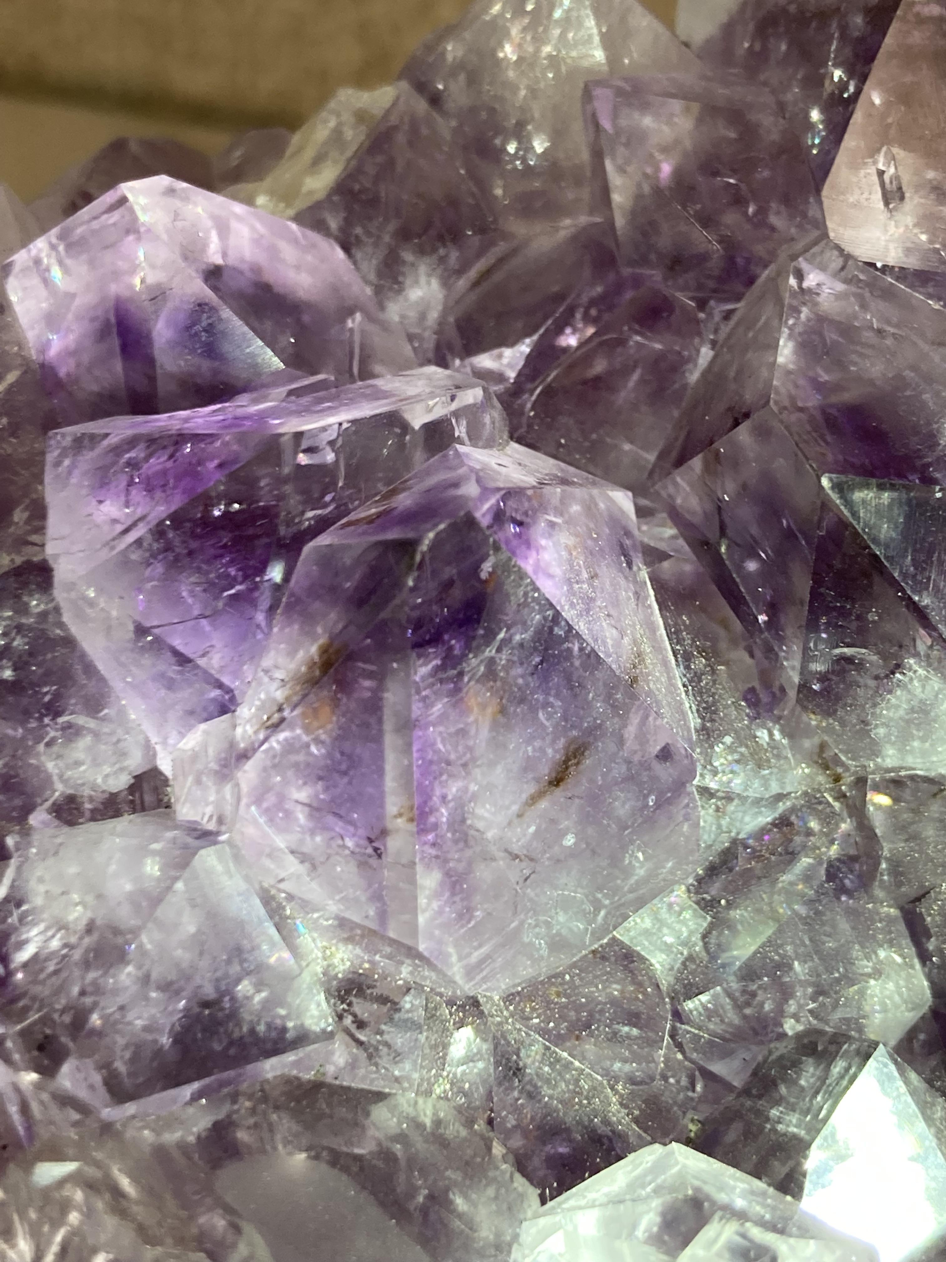 愛の守護石✨レインボー　ゲーサイト内包　アメジスト　クラスター