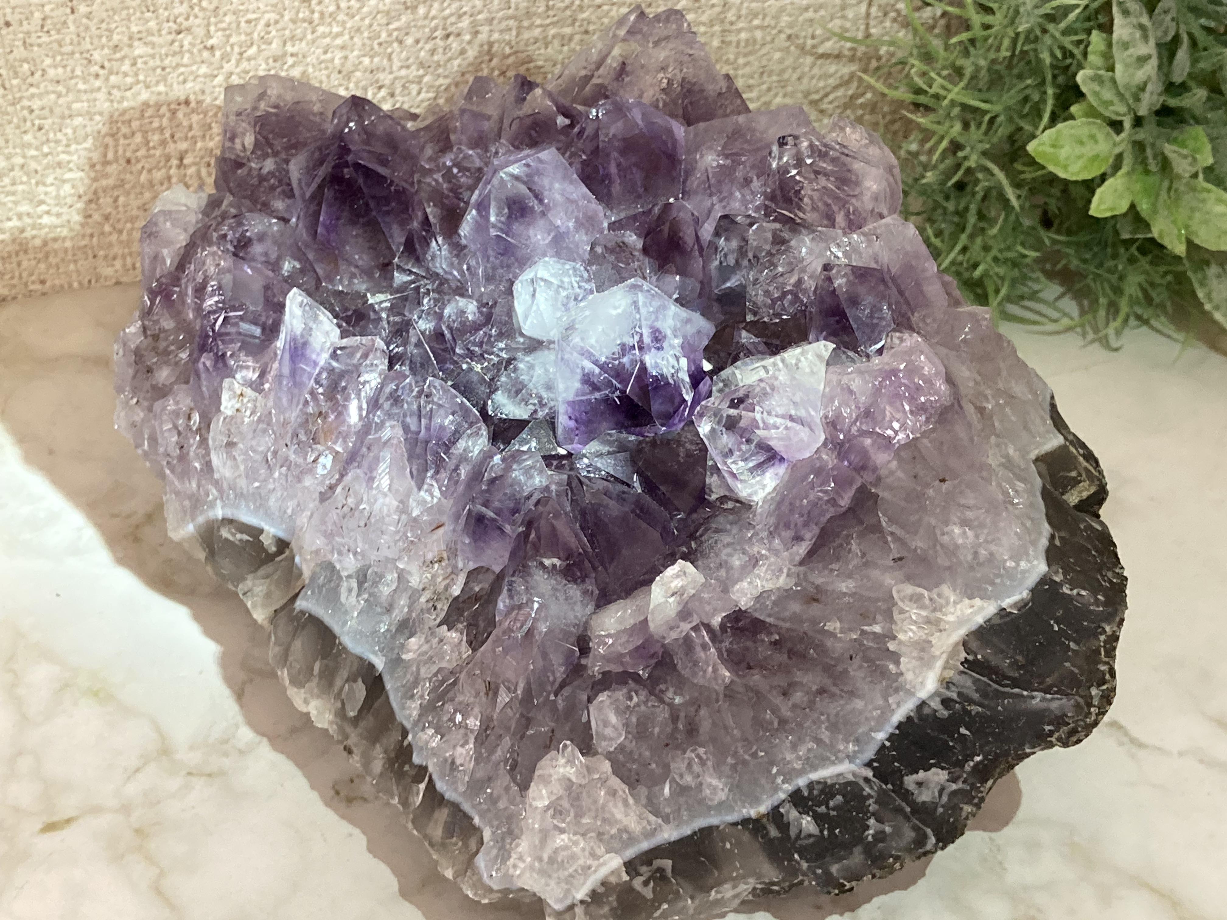 愛の守護石✨レインボー　ゲーサイト内包　アメジスト　クラスター