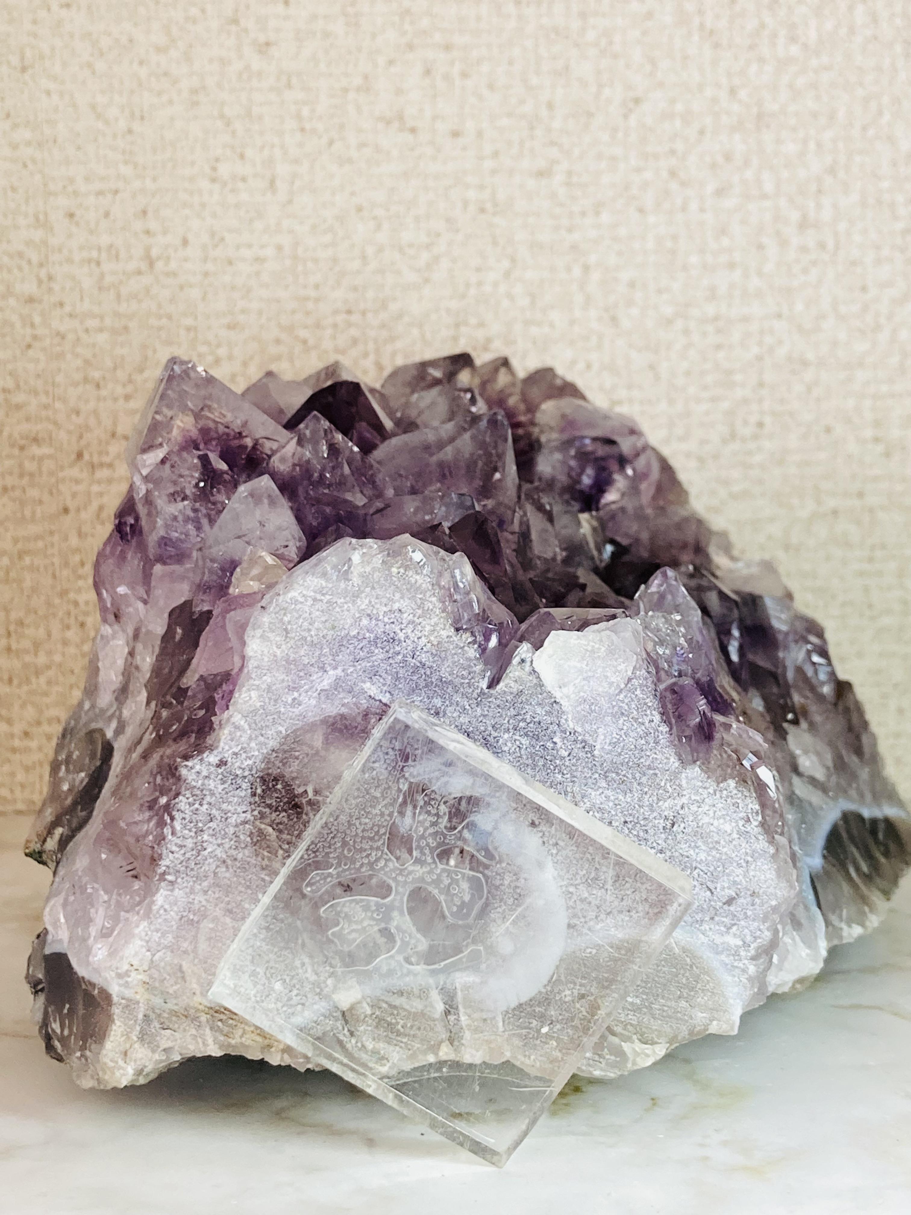 愛の守護石✨レインボー　ゲーサイト内包　アメジスト　クラスター