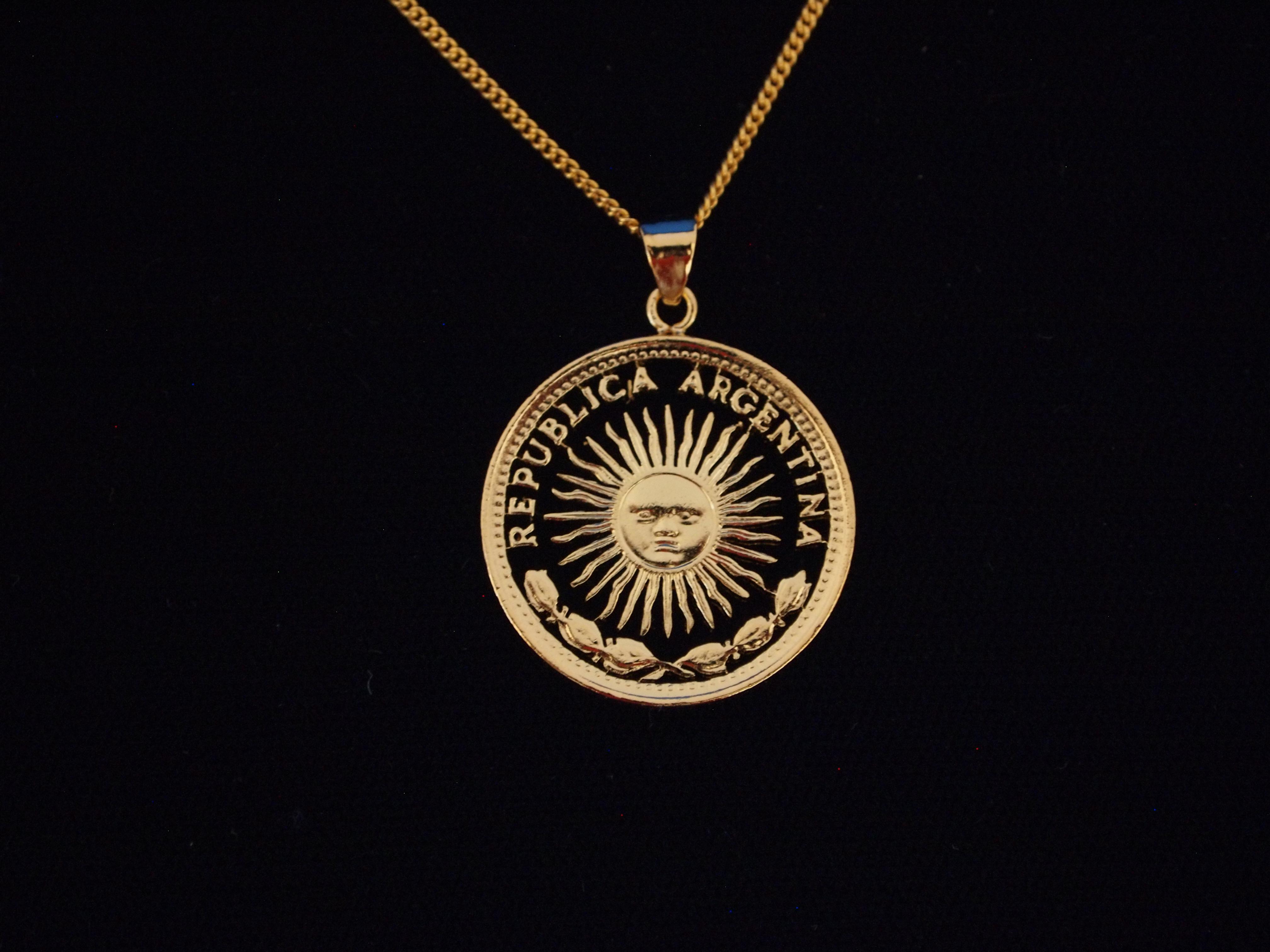 コインカットペンダント アルゼンチン5ペソ