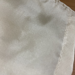 303 不織布マスクカバー　ホワイト豪華刺繍チュールレース　肌面✨高級シルク 7枚目の画像