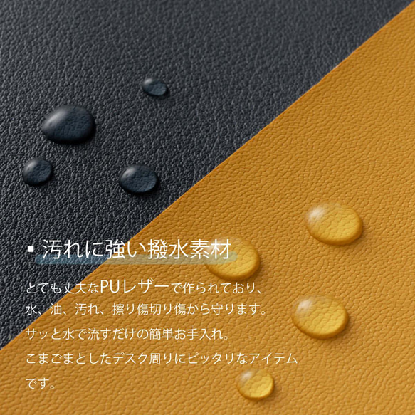 PUレザー 合皮 リバーシブルデスクマット ミント jubileePULdeskmat-mintorange 3枚目の画像