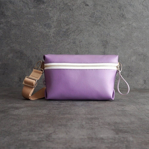 春色 ミニショルダーバッグ（ライラックパープル）撥水エコレザー 差し